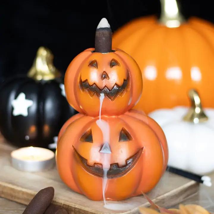 N/A Stacked Pumpkins Backflow Incense Burner -