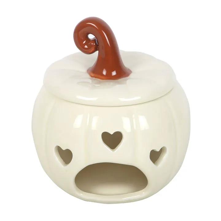 N/A White Curly Pumpkin Oil Burner -