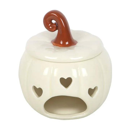 N/A White Curly Pumpkin Oil Burner -