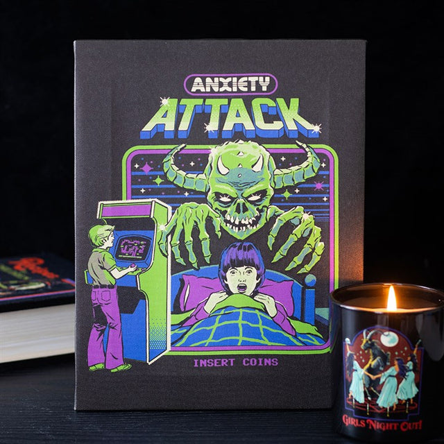 Steven Rhodes Anxiety Attack Canvas – 19 x 25 cm Retro Wall Art
