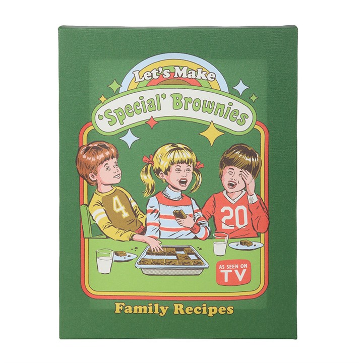 Steven Rhodes Canvas Plaque – Let’s Make Brownies, 19 × 25 cm