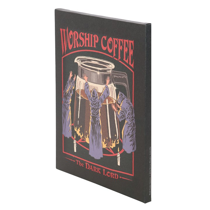Steven Rhodes Coffee Canvas Plaque, 19 x 25 cm