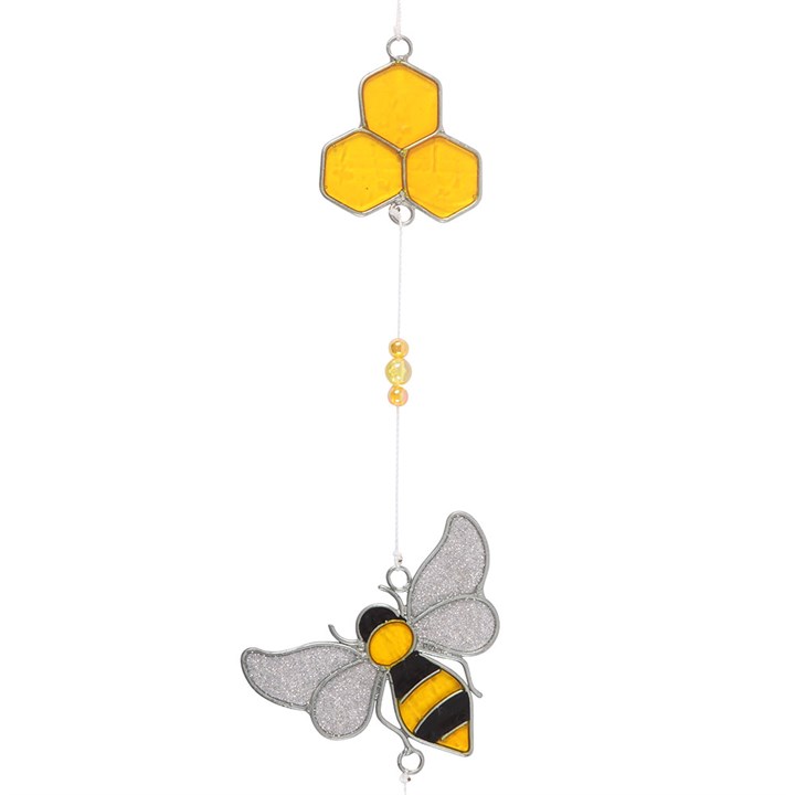 Delightful Bee and Honeycomb Suncatchers - Nature's Charm for Your Home