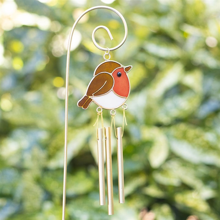Robin Remembrance Windchime Stakes – Set of 12 with Display