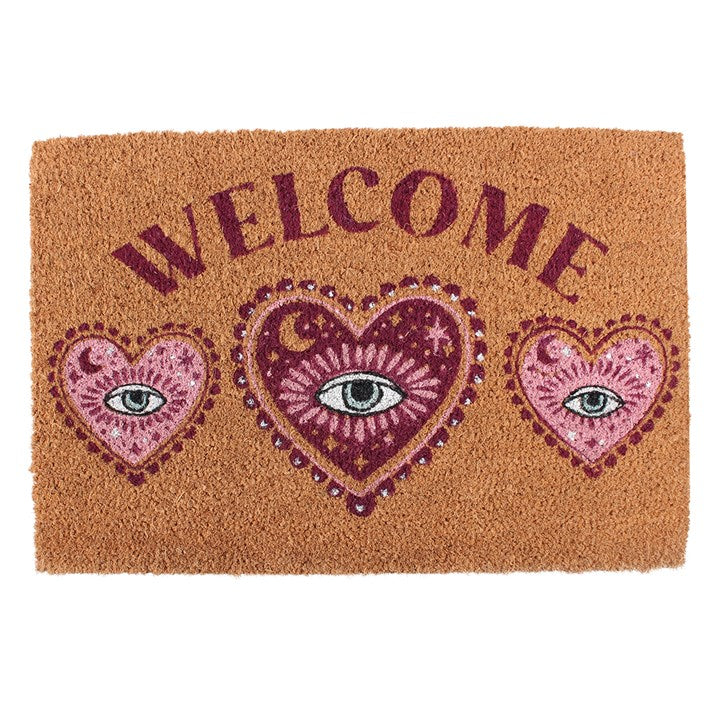 Heart Welcome Doormat - Enchanting Coir Mat for a Warm First Impression