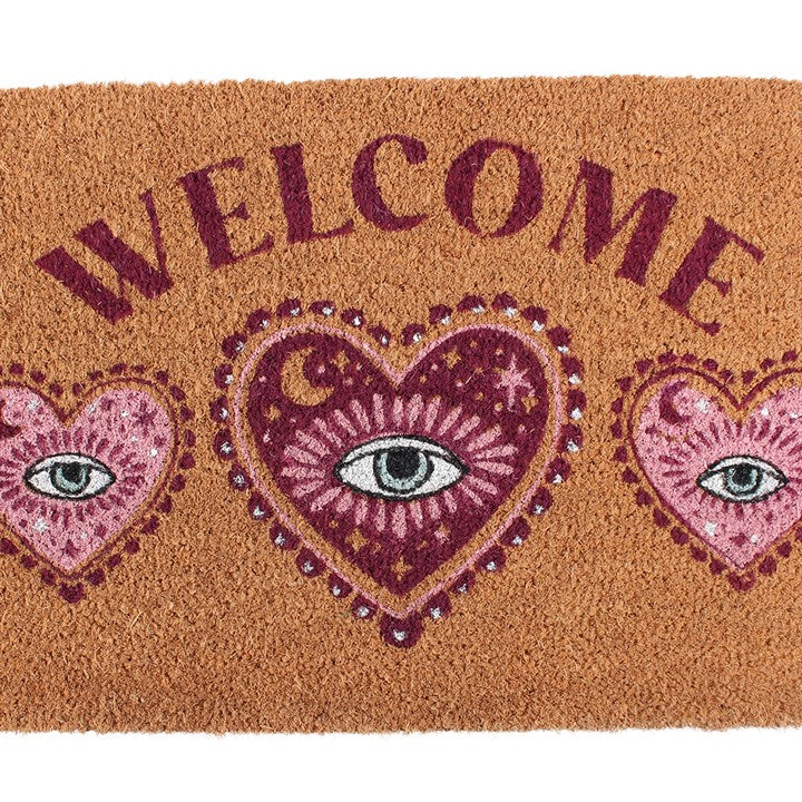 Heart Welcome Doormat - Enchanting Coir Mat for a Warm First Impression