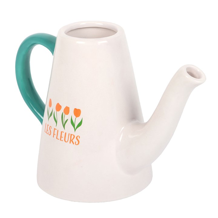 Les Fleurs Ceramic Watering Can for Plants - Stylish Design Meets Functionality