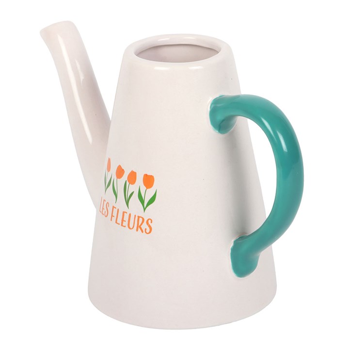 Les Fleurs Ceramic Watering Can for Plants - Stylish Design Meets Functionality