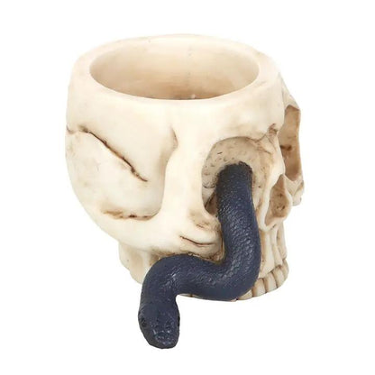N/A Skull Tealight Holder with Snake -