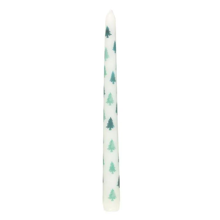 N/A Green Fir Tree Candle Holder with Taper Candle -