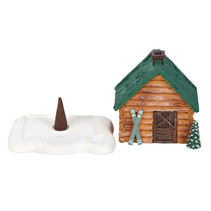 N/A Cabin Ski Chalet Incense Cone Holder -