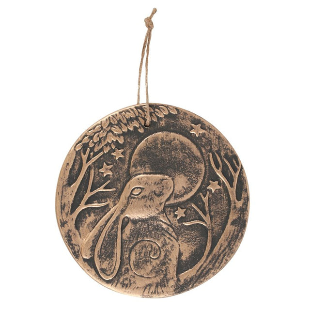 Hare Terracotta Plaque with Copper Effect Finish