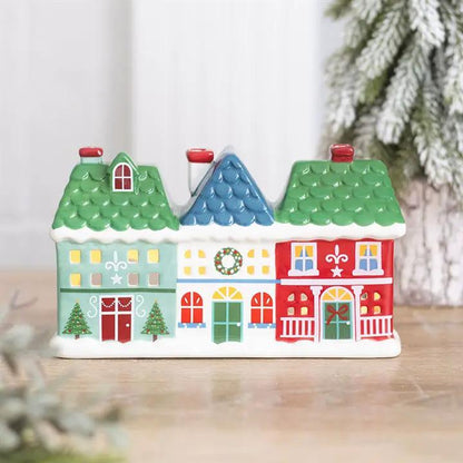 N/A Christmas Street Tealight and Incense Cone Holder -