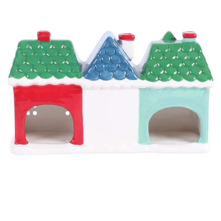 N/A Christmas Street Tealight and Incense Cone Holder -