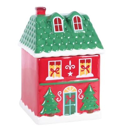 N/A Red Christmas House Oil Burner -