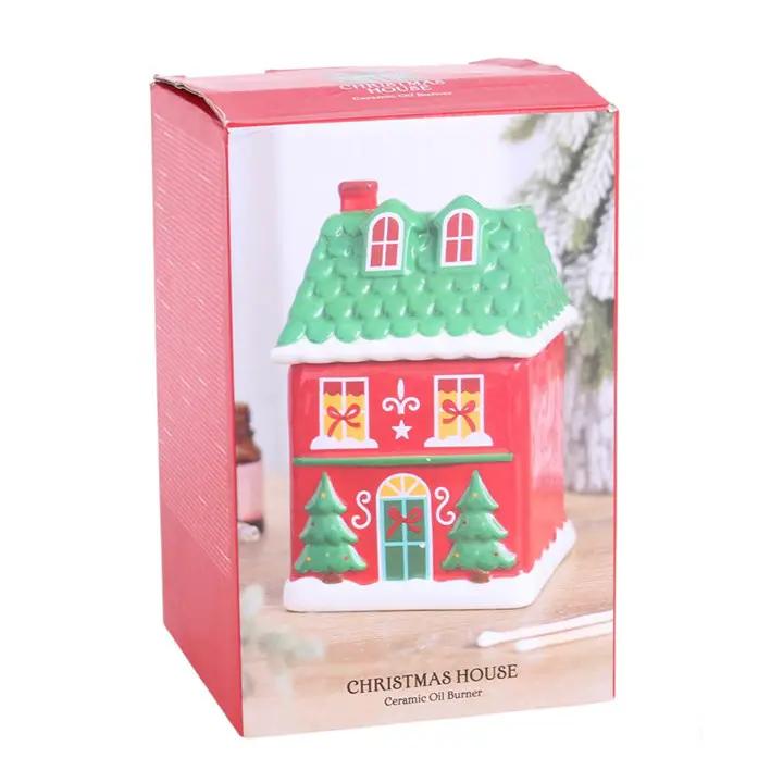N/A Red Christmas House Oil Burner -