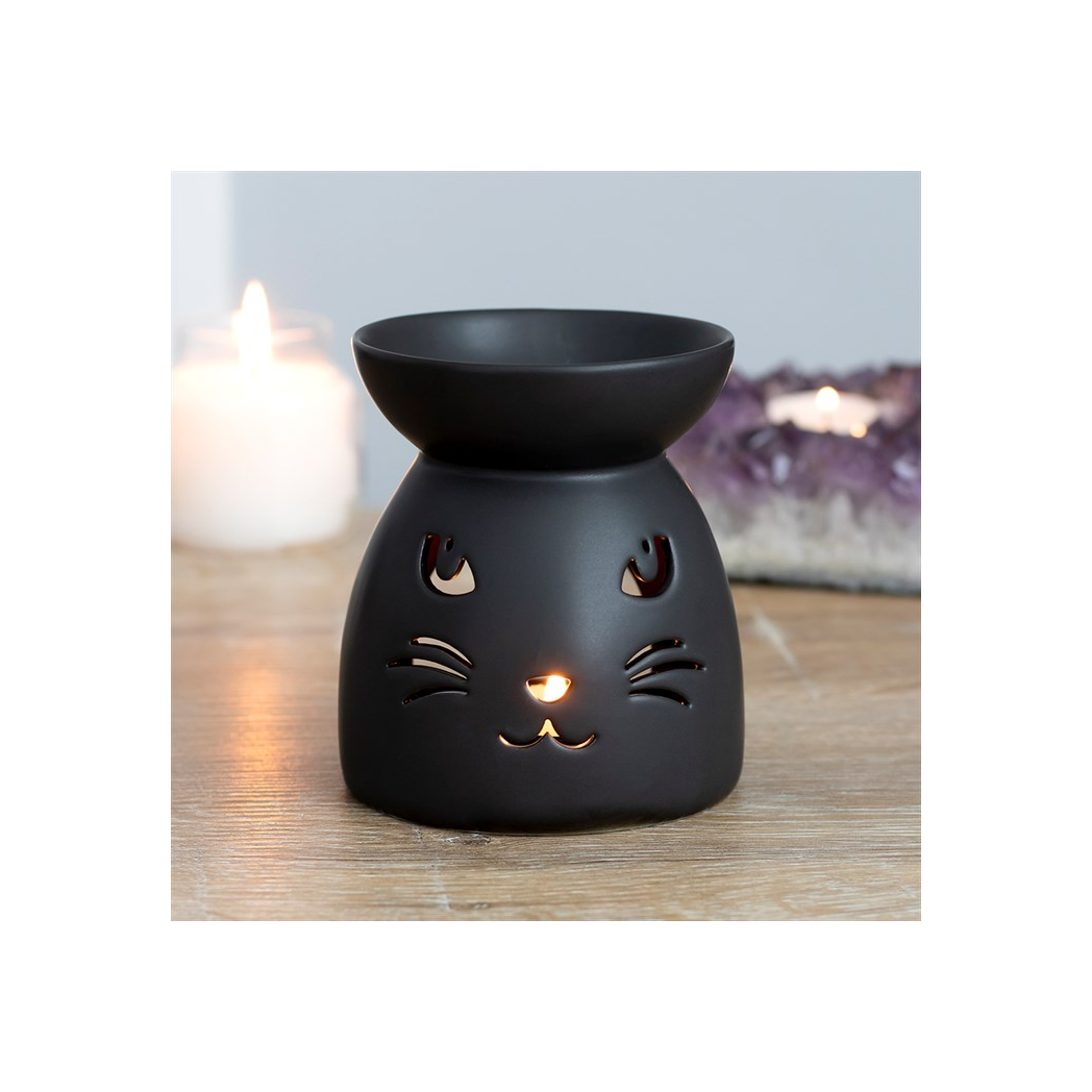 N/A Black Cat Cut Out Oil Burner and Wax Warmer -