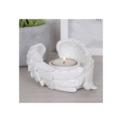 N/A Glitter Angel Wing Candle Holder -