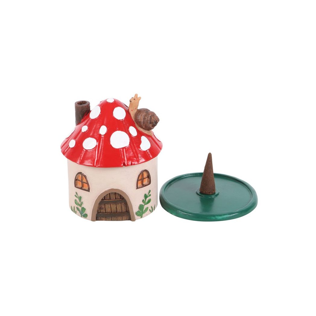 N/A Mushroom House Resin Incense Cone Burner -