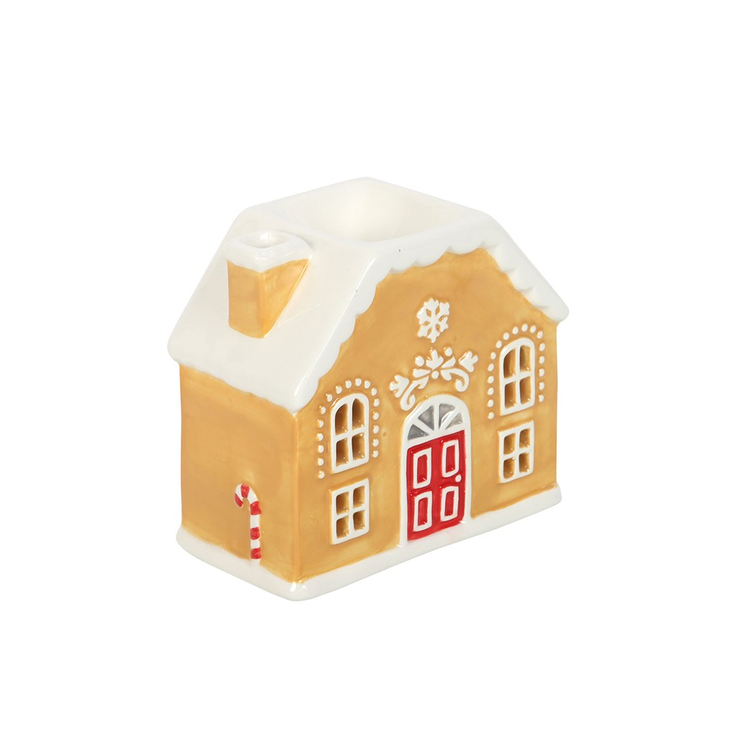 N/A Candy Cane Gingerbread House Oil Burner and Wax Warmer -