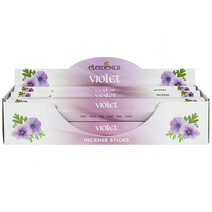 Elements Violet Incense Sticks – Set of 6 Packs (120 Sticks)