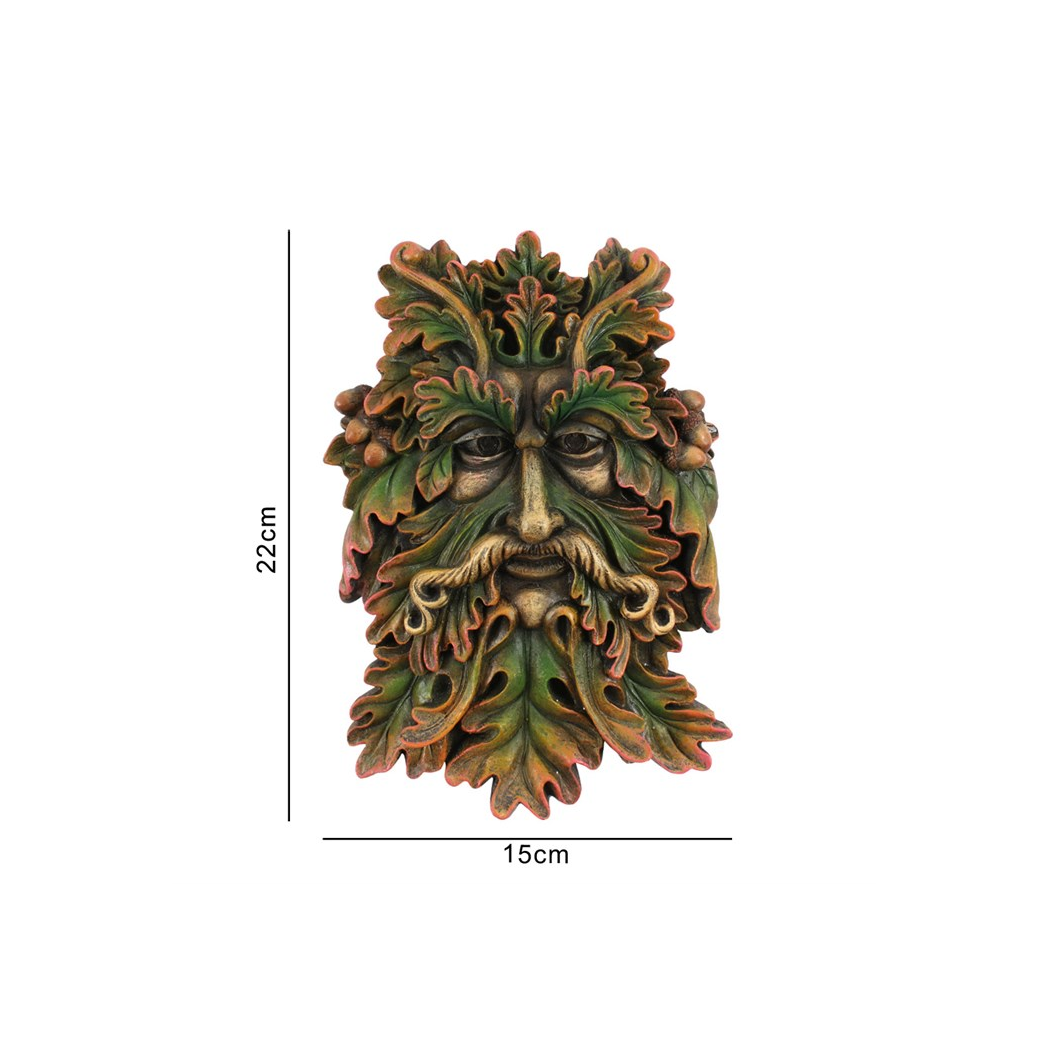 Enchant Your Space with the Green Man Face Plaque