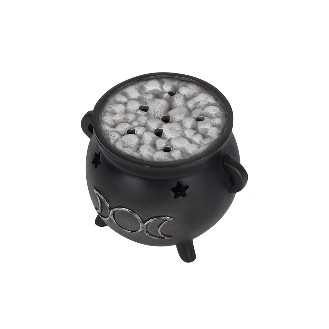 N/A Triple Moon Cauldron Incense Cone Holder -