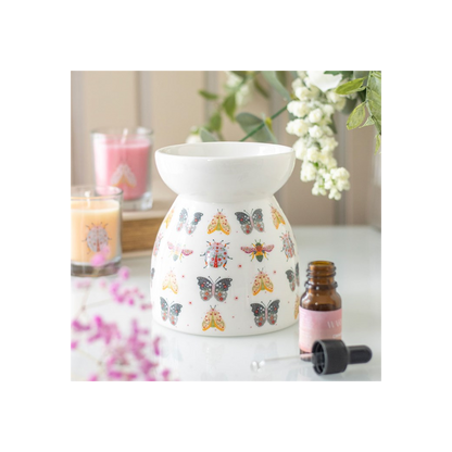N/A Floral Bug Print Oil Burner and Wax Warmer -