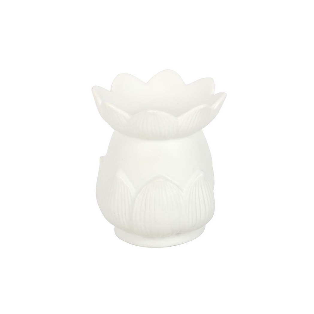 N/A White Lotus Flower Oil Burner -