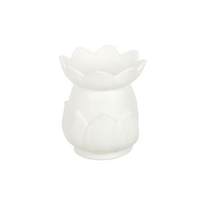 N/A White Lotus Flower Oil Burner -