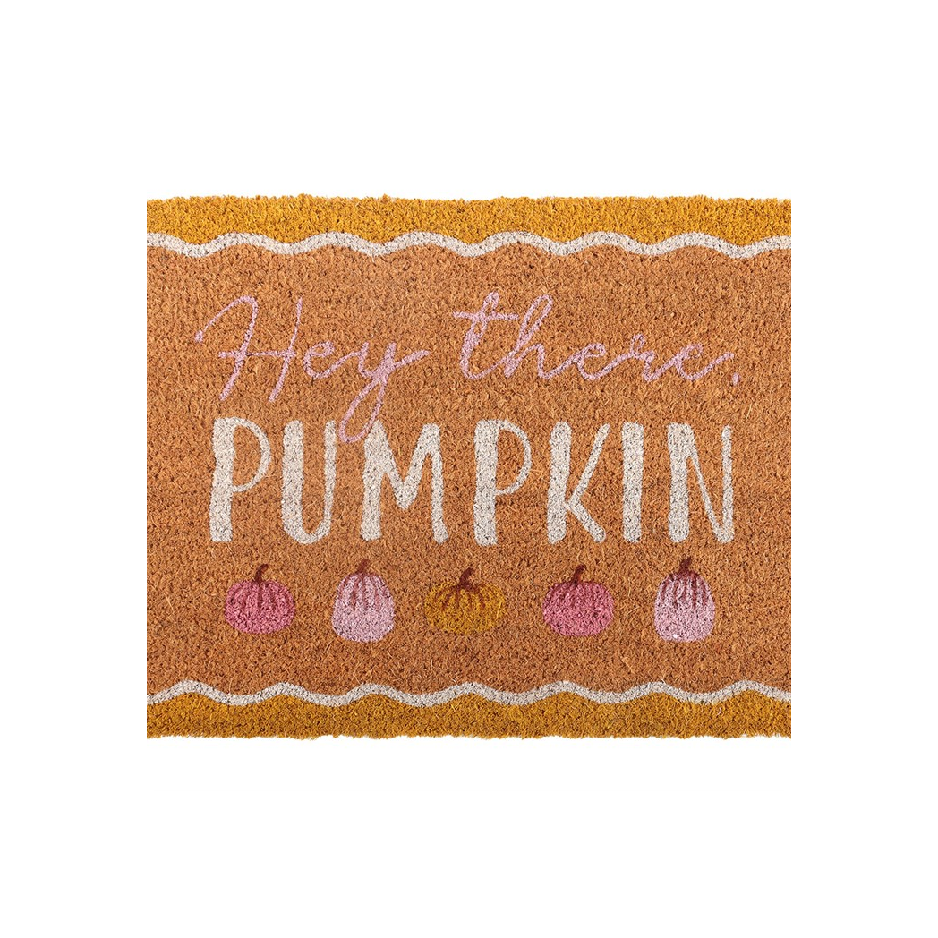 Natural Pumpkin Doormat - Welcome Fall with Cheerful Style
