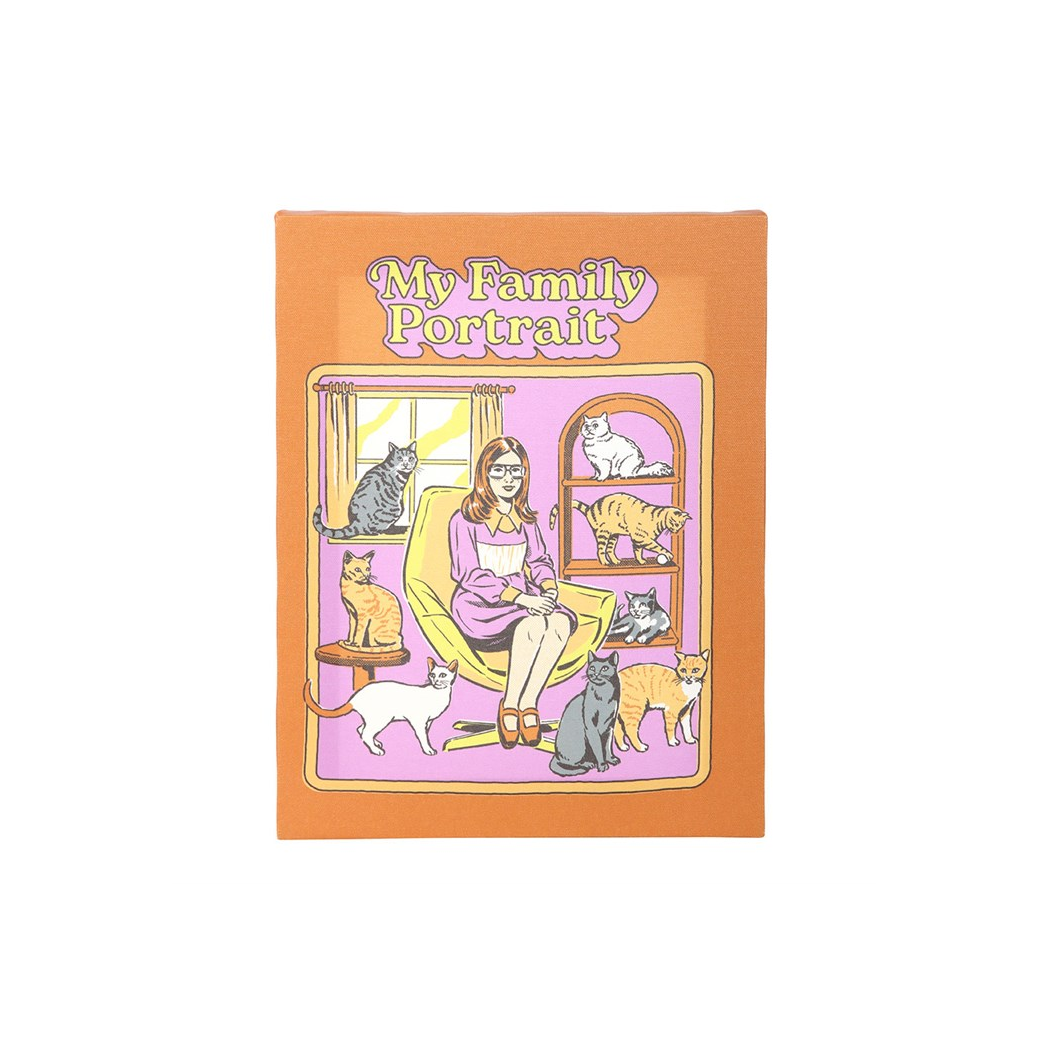 Steven Rhodes Family Portrait Canvas Plaque, 19 x 25 cm
