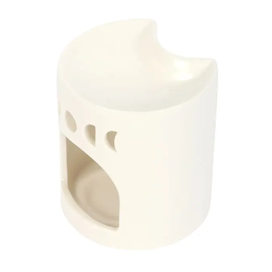 N/A White Crescent Moon Oil Burner -