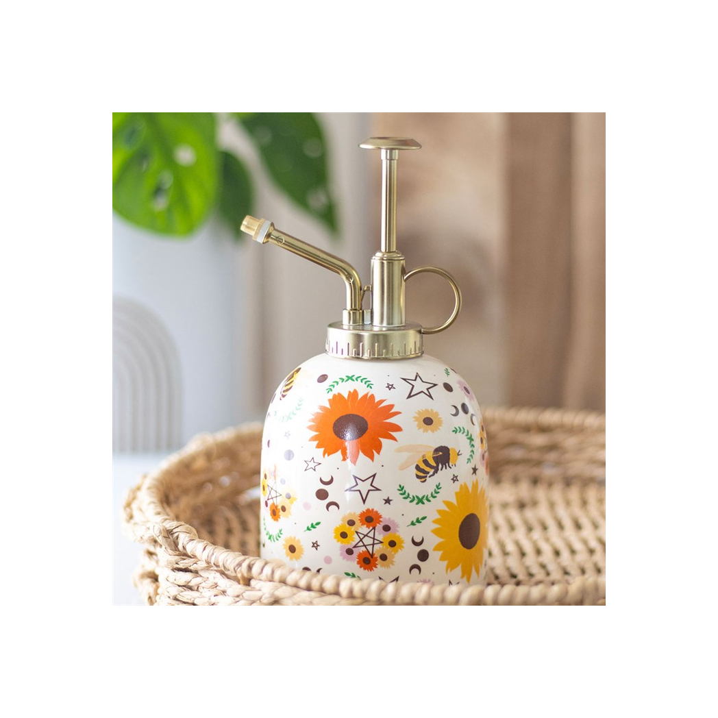 Ceramic Plant Mister with Bee & Summer Solstice Print