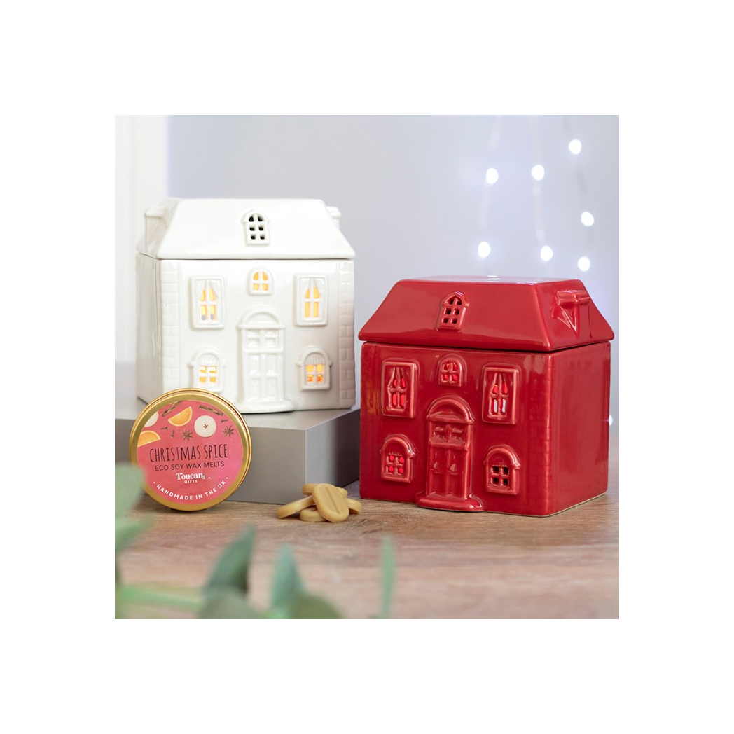 N/A Red Ceramic House Oil Burner -