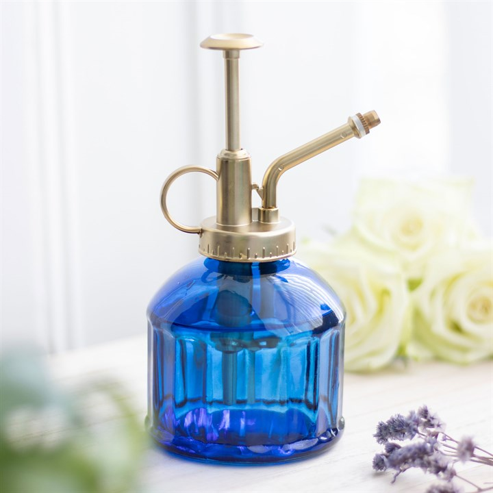 Elegant Blue Glass Plant Mister - Perfect for Nurturing Your Indoor Garden