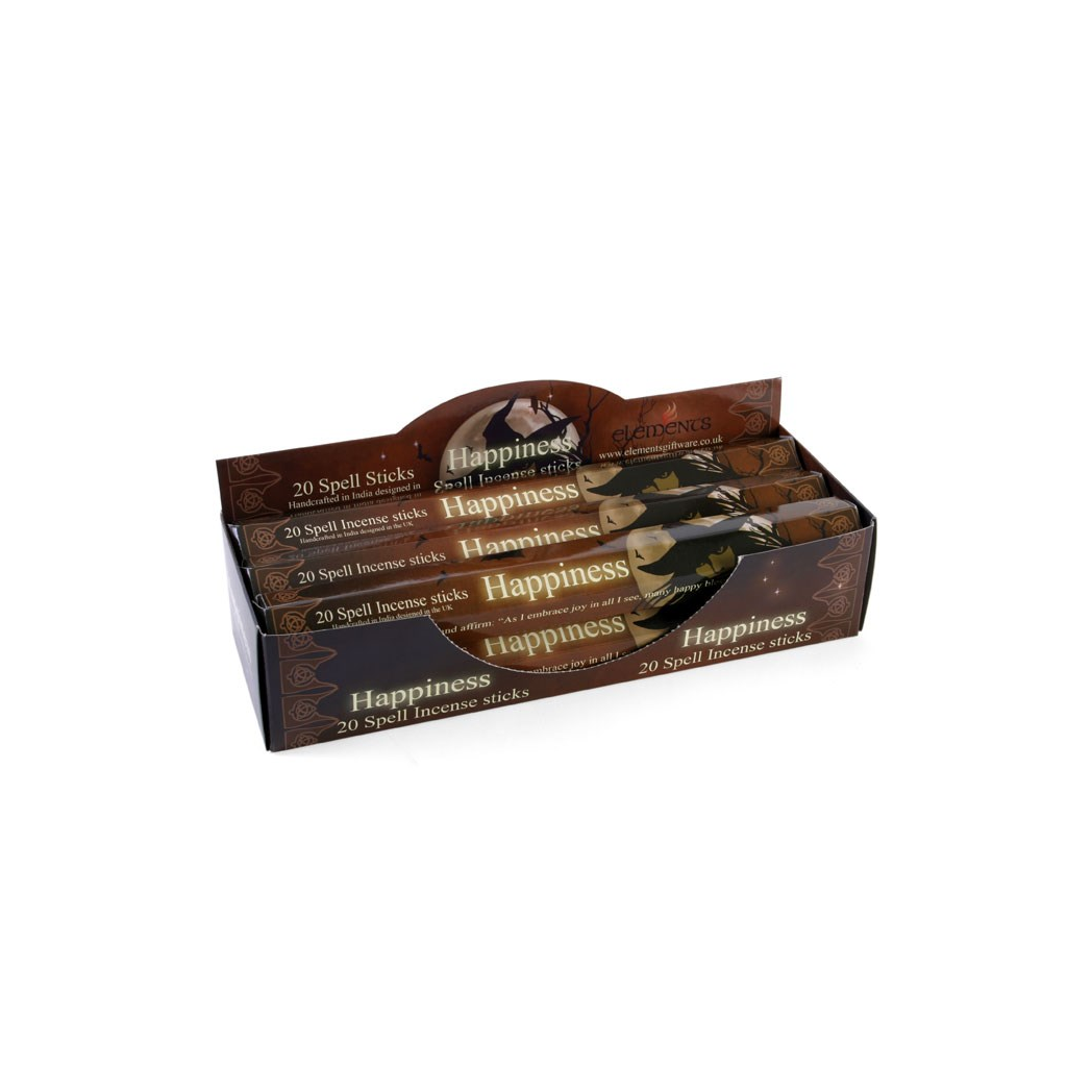 Happiness Spell Incense Sticks by Lisa Parker – Set of 6 Packs (120 Sticks)