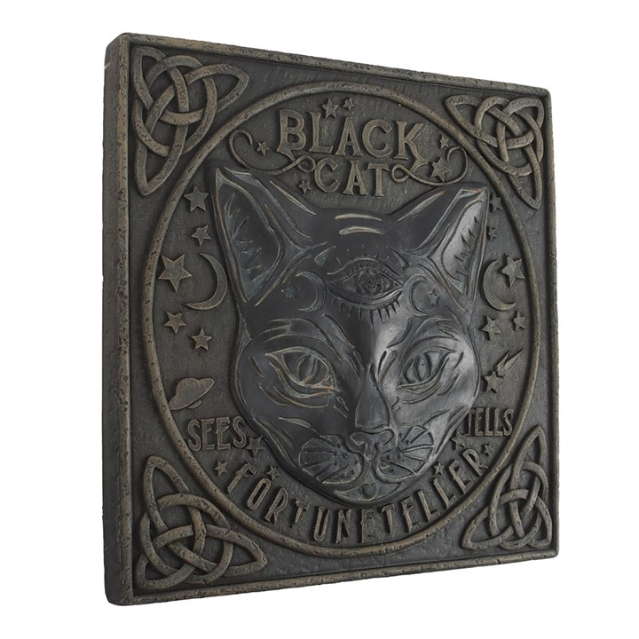 Enchanting Black Cat Garden Decor - Mystical Stepping Stone for Your Home