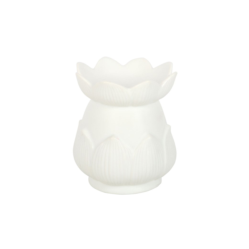 N/A White Lotus Flower Oil Burner -