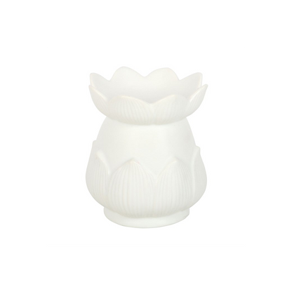 N/A White Lotus Flower Oil Burner -