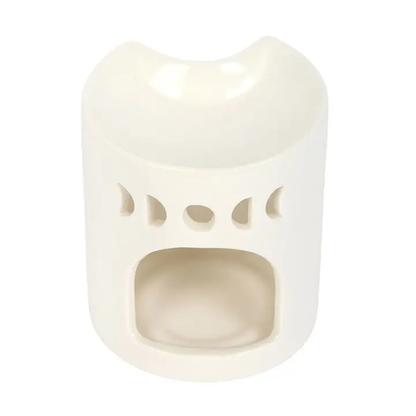 N/A White Crescent Moon Oil Burner -
