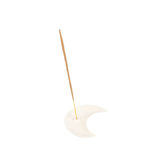 N/A White Crescent Moon Incense Stick Holder -