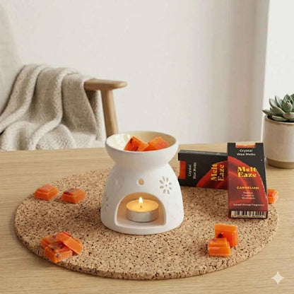 MeltEaze Crystal Wax Melts 50g Carnelian Fire Spiced Orange - Everyday Bargainz