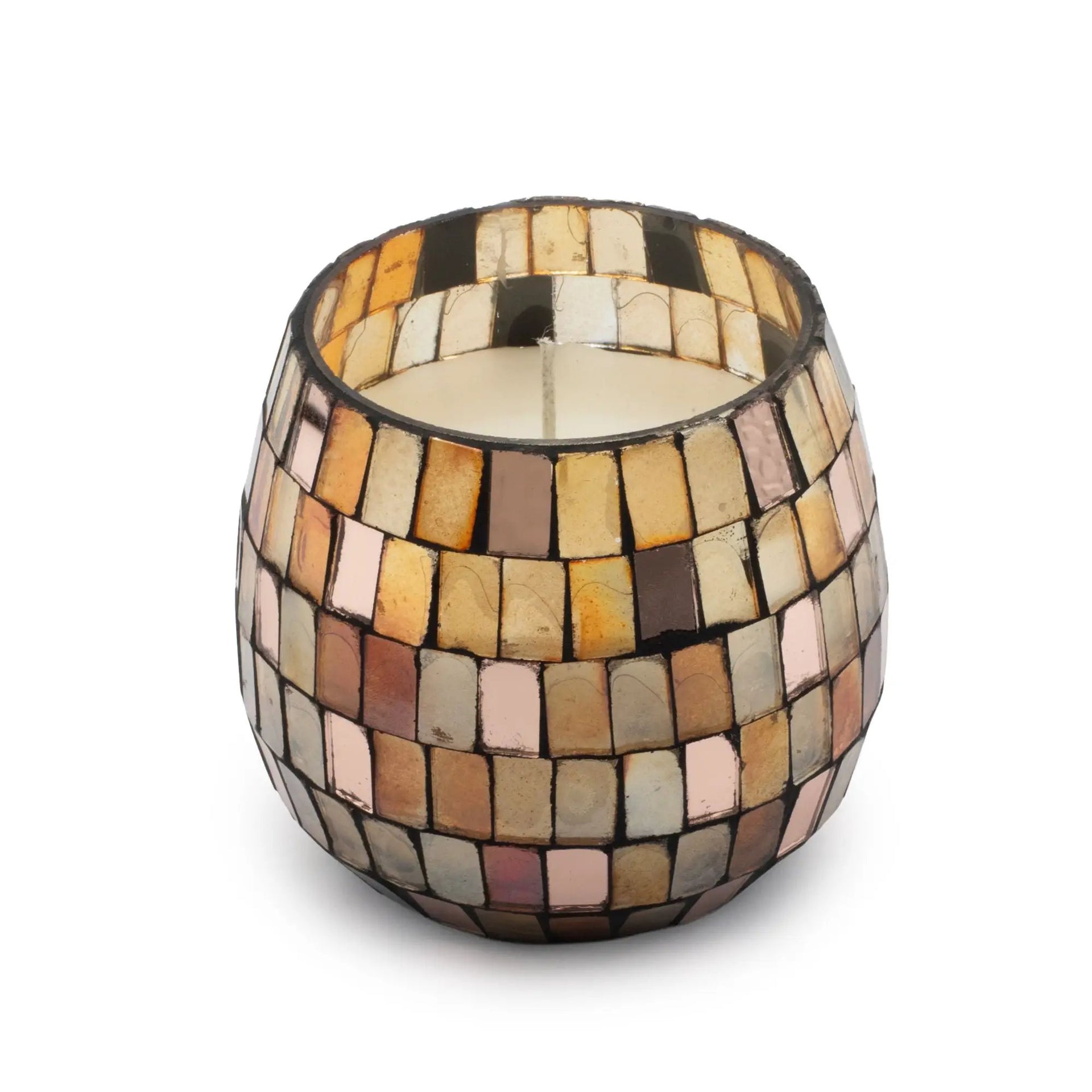 AW Dropship UK Small Glass Jar Candles - Amber Mosaic - Glass Jar Candles