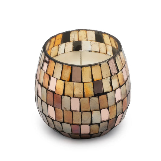 AW Dropship UK Small Glass Jar Candles - Amber Mosaic - Glass Jar Candles