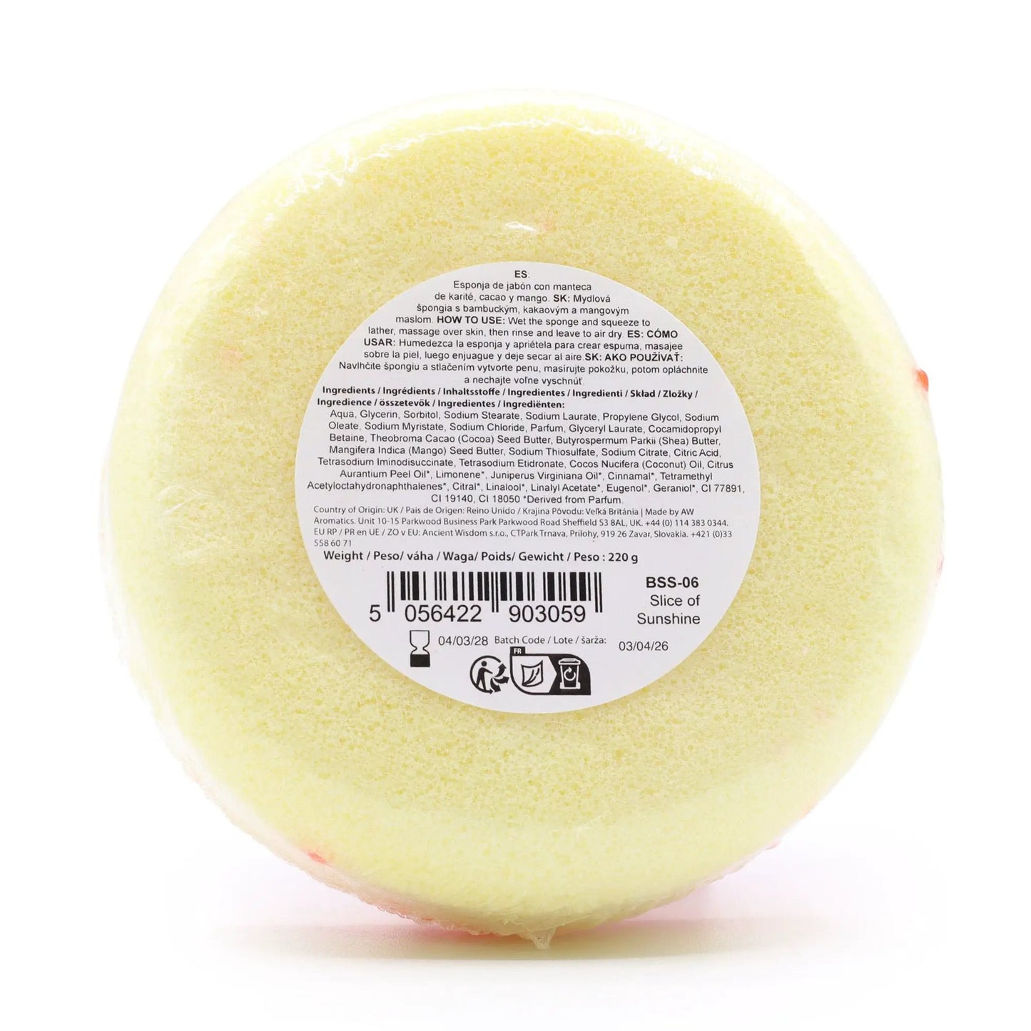 AW Dropship UK Butter Bubble Soap - Slice of Sunshine - Butter Bubble Soap Sponges