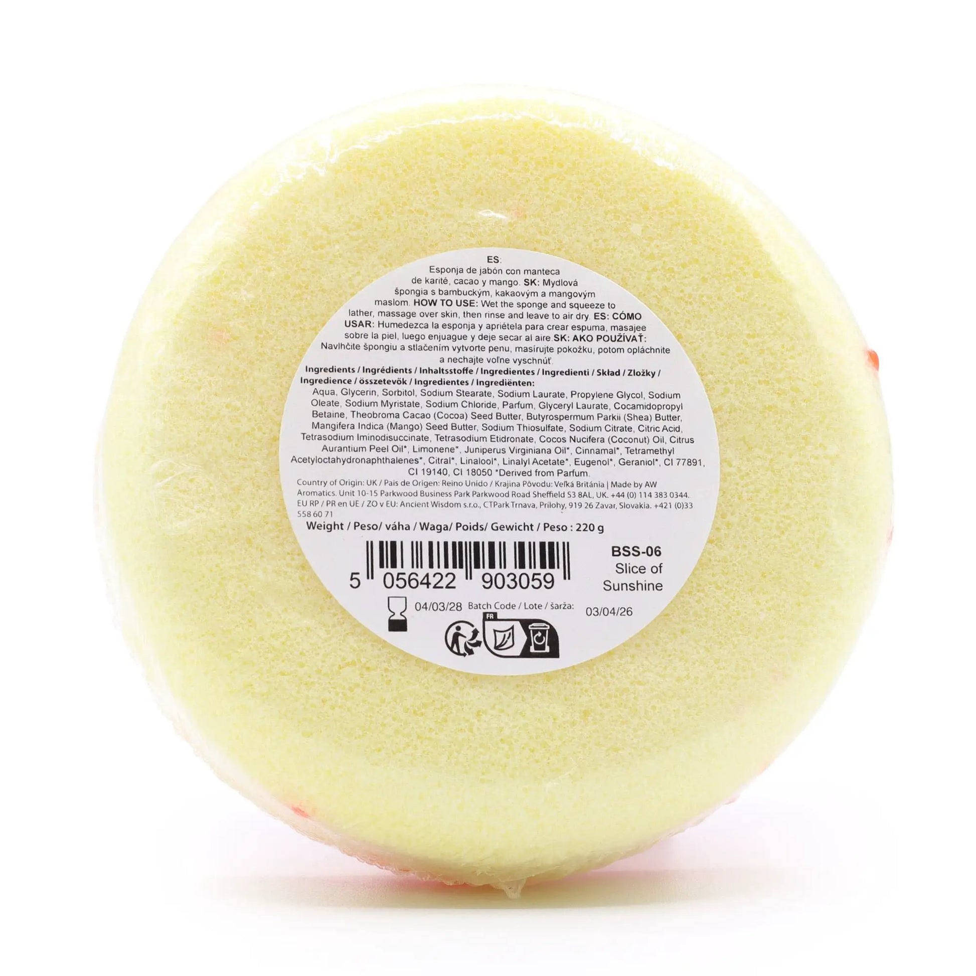 AW Dropship UK Butter Bubble Soap - Slice of Sunshine - Butter Bubble Soap Sponges