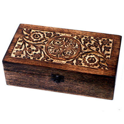 Mango Wood Aromatherapy Box - Stylish Storage for Your Essential Oils Holds 24+1