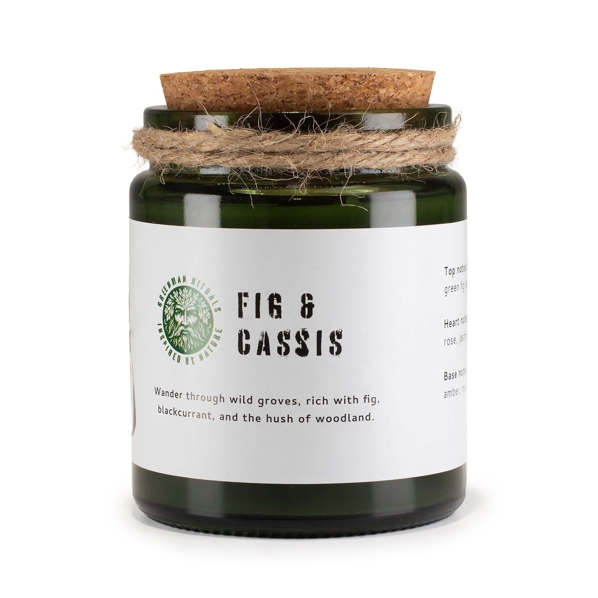 Discover Tranquility with the Greenman Woodwick Soy Candle - Fig & Cassis