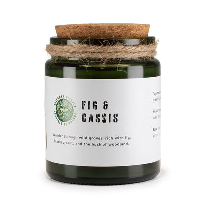 Discover Tranquility with the Greenman Woodwick Soy Candle - Fig & Cassis